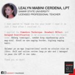 Lealyn Mabini Cerdena LET Success Testimony Verification Image - Outsmart the Board Exam Passer