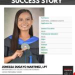 Jonessa Dugayo Martinez Official Board Exam Performance Report Passing Rating Document - Outsmart the Board Exam Passer